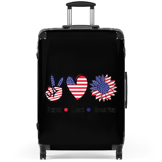 Peace Love America Suitcases