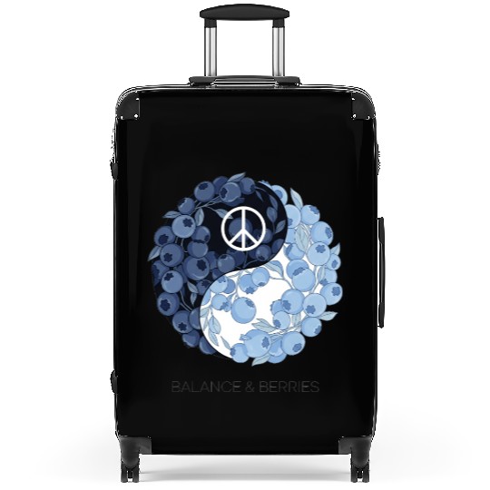 Balance & Berries – Yin Yang Blueberry Peace Desig Suitcases