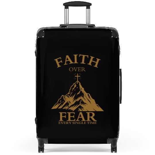 Faith Over Fear Suitcases