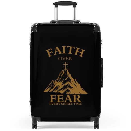 Faith Over Fear Suitcases