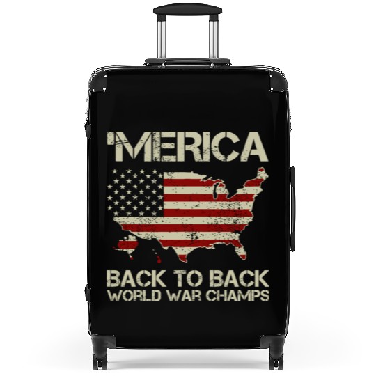 Merica Back to Back Champs Suitcases