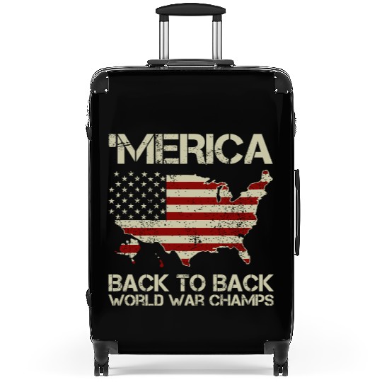 Merica Back to Back Champs Suitcases