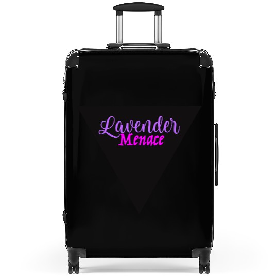 Lavender Menace Black Triangle Suitcases
