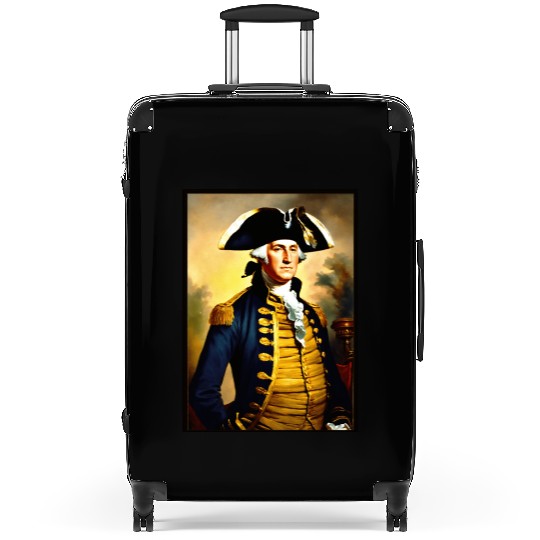 George Washington in revolutionary bttlefield a Suitcases