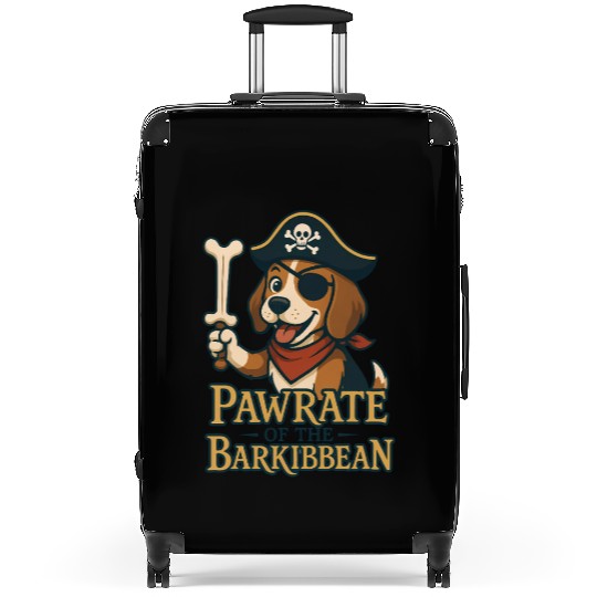 Pawrate of the Barkibbean Pirate Beagle Design Suitcases