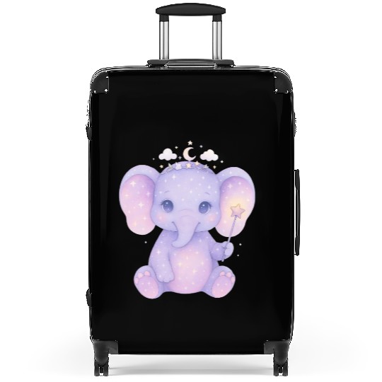 Celestial Baby Elephant Magical Nursery Girl Art Suitcases