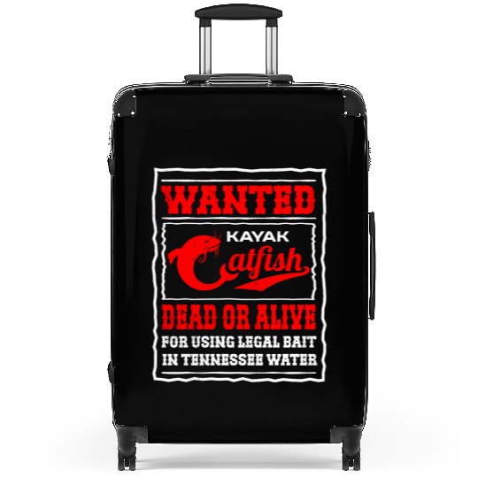 Catfish Angler Using Legal Bait - Wanted Suitcases