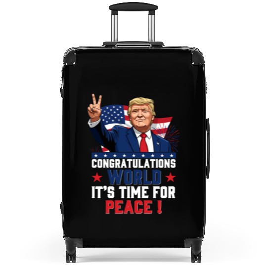 Congratulations world, It's time for peace! Suitcases