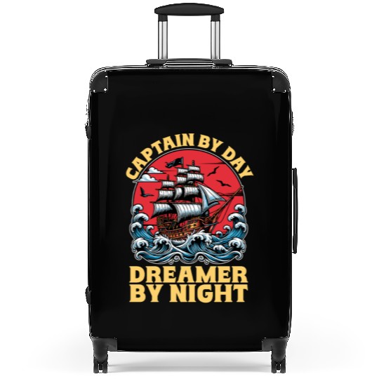 Sailing Captain By Day Dreamer By Night Fisherman Suitcases