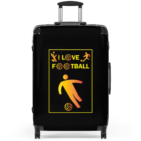 I Love Football Soccer Design Suitcases