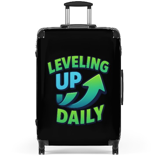 Level Up Daily – Gamer Mindset Streetwear Suitcases