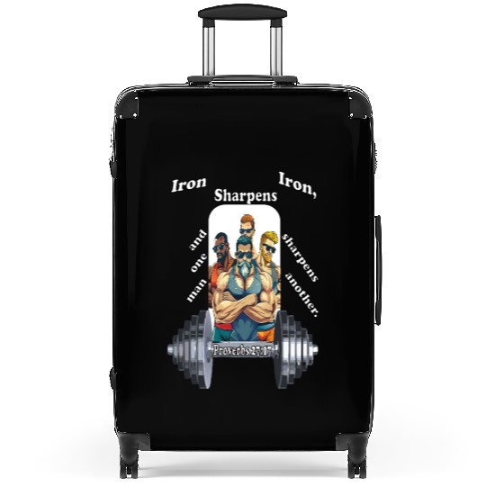 The Iron Sharpens Iron Scripture Suitcases
