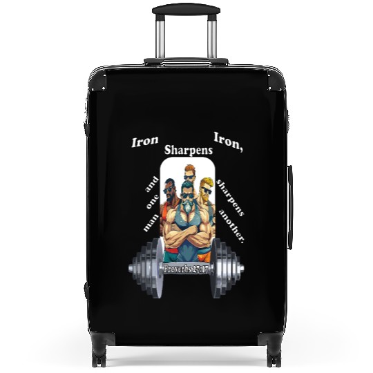 The Iron Sharpens Iron Scripture Suitcases