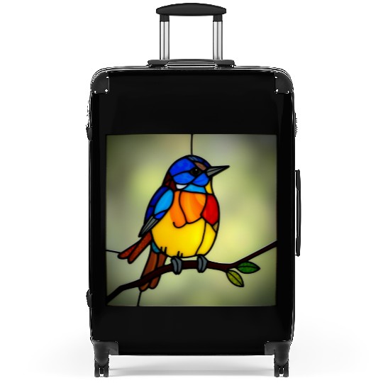 STAINED GLASS BIRD Suitcases
