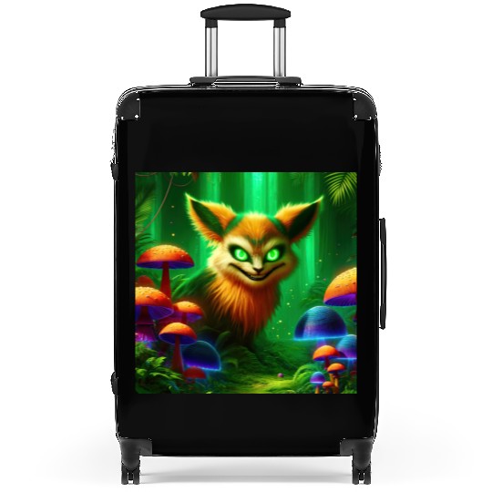 Demon Fox in Enchanted Forest – Fantasy Creature Suitcases