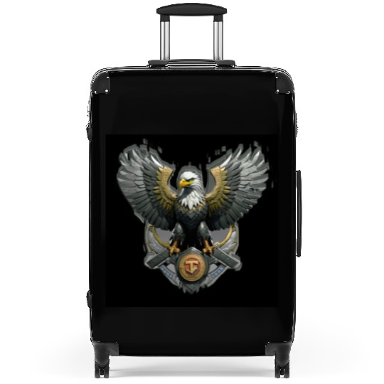 modern bird of prey logo Suitcases