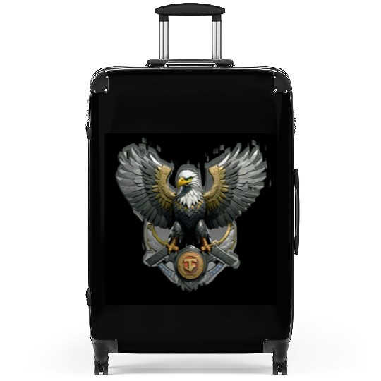 modern bird of prey logo Suitcases
