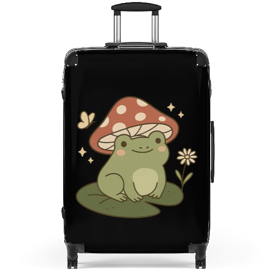 Frog Mushroom Cottagecore Suitcases
