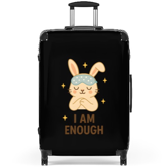 Cute bunny said iam enough Suitcases