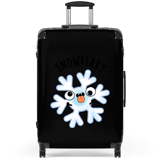 Snowflaky funny Snow Flake Pun Suitcases