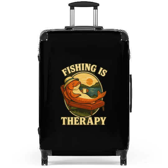 Fishing Is Therapy – Funny Relaxing Fish Design Suitcases