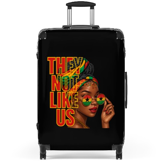 They Not Like Us Afro Queen Suitcases