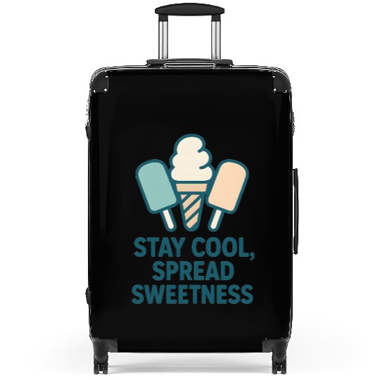 Stay Cool, Spread Sweetness Cute Ice Cream Cone Suitcases