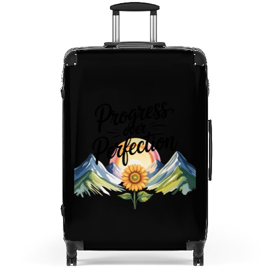 Motivational Growth Mindset Quote Suitcases