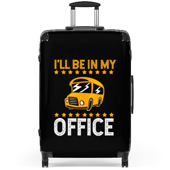 Funny School Bus Drivers Yellow Bus Suitcases