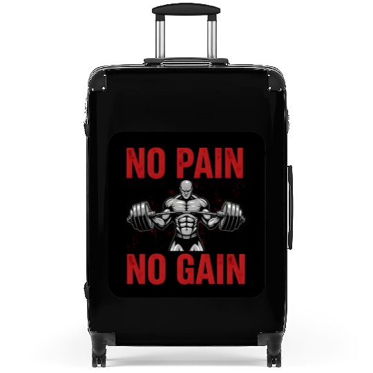 No Pain No Gain – Gym Motivation Suitcases