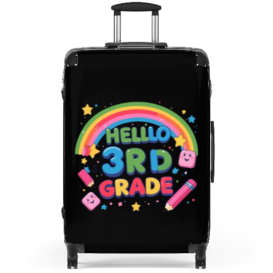 Hello Third Grade Funny for Back to School teacher Suitcases