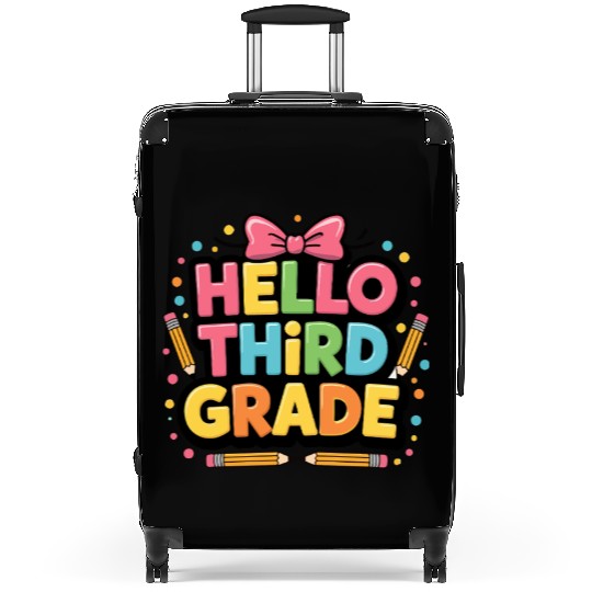 Hello Third Grade Funny for Back to School teacher Suitcases