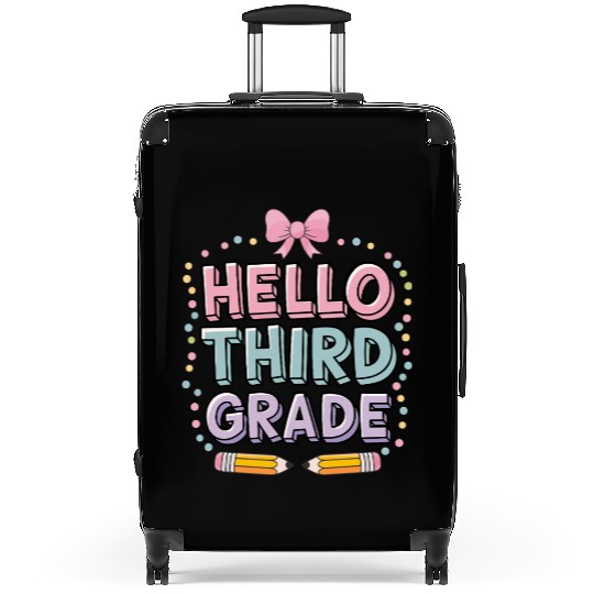 Hello Third Grade Funny for Back to School teacher Suitcases