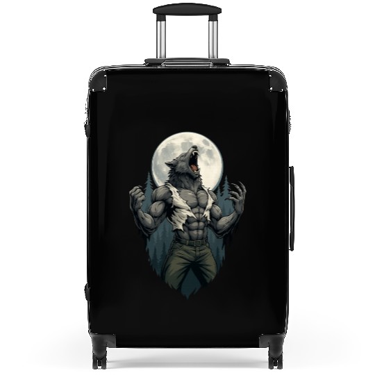 Howl of the Alpha – Werewolf Under the Moon Suitcases
