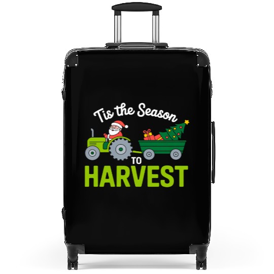 Tis The Season To Harvest Farm Tractor Christmas Suitcases