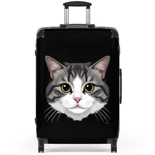 Realistic Cat Face – Feline Charm in Every Detail Suitcases