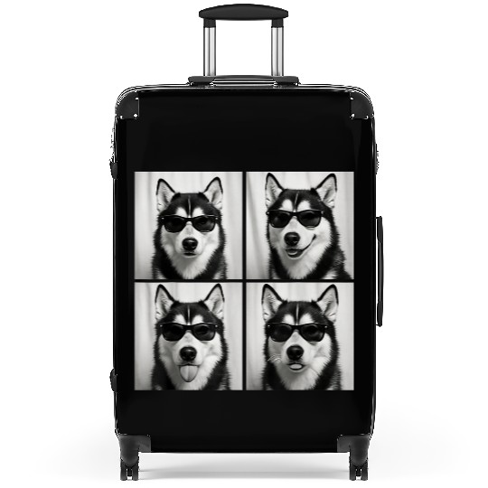 Fun Siberian Husky Sunglasses Portraits Suitcases