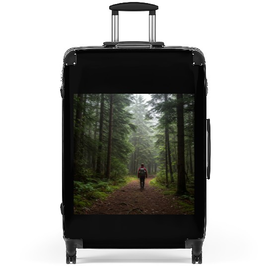 Enchanted Forest Nature Scene Suitcases