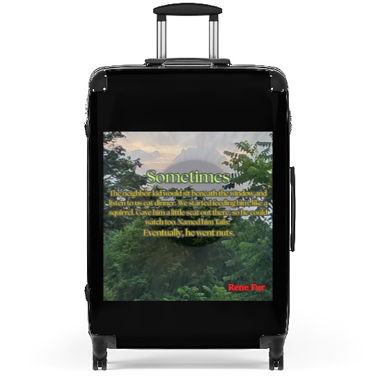 Squirrel neighbor Nuts Suitcases