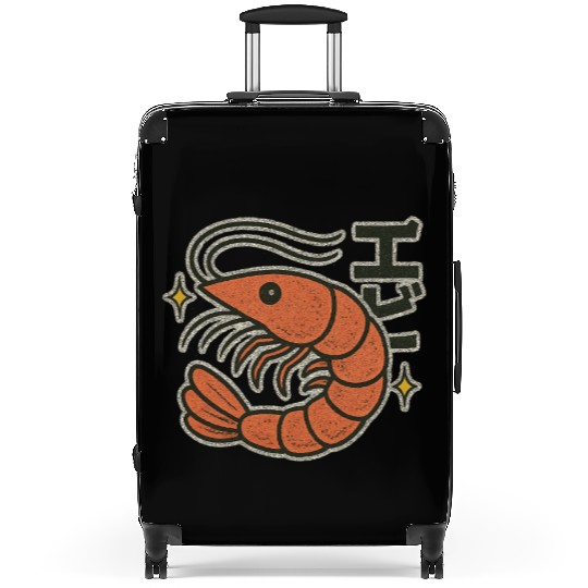 Kawaii Shrimp Japanese Suitcases