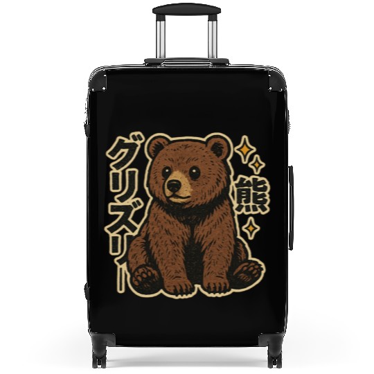 Kawaii Grizzly Japanese Suitcases