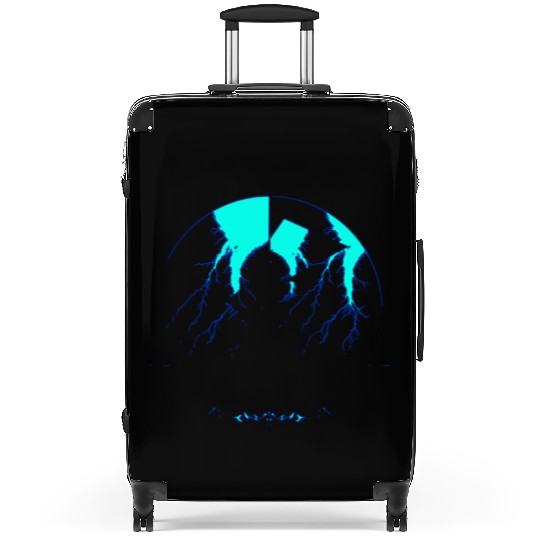 Royal Blue Lightning shadow Suitcases