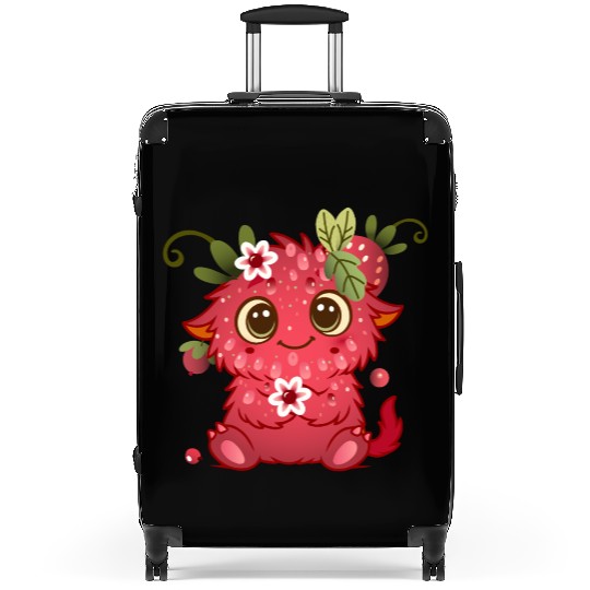 Cute Monster in Raspberry Design Suitcases