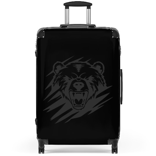 Fierce Bear Roaring Graphic Suitcases