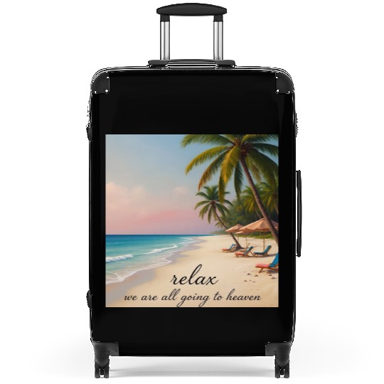 Serene Ocean Sunset Suitcases