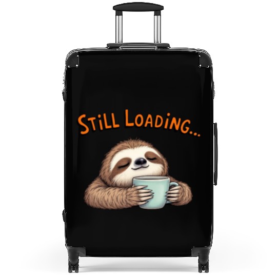 Relaxed Sloth Morning Coffee Design Suitcases