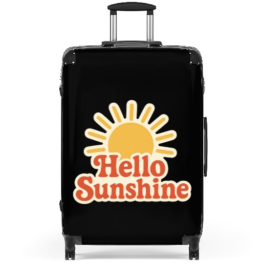 Sunrise Hello Sunshine Illustration Suitcases