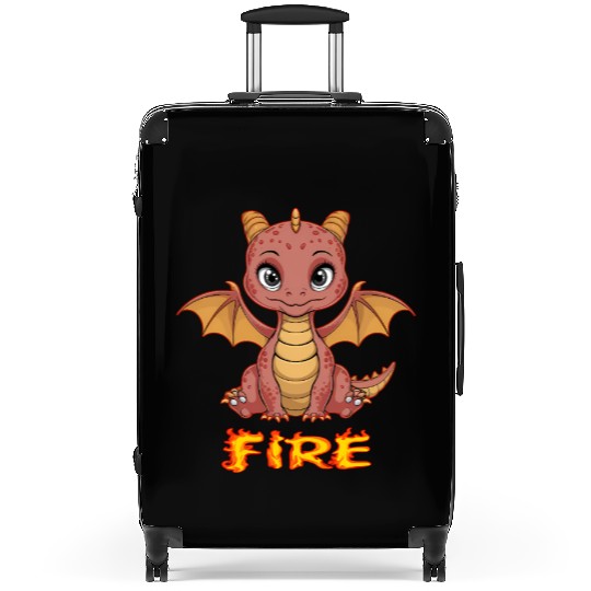 Little Pink Dragon - Just A Little Cute And Fire Suitcases