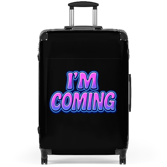 Neon Retro Futuristic Typography Design Suitcases