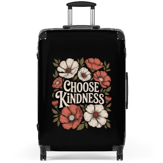 Choose Kindness Boho Flower Vintage Positivity Suitcases